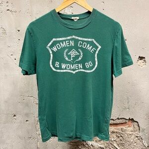 Abercrombie & Fitch Vintage Y2K Women Come & Go Green Comedy T-Shirt Large 90s L